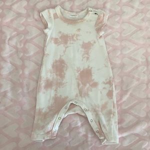 Greyson mini 0-3 m romper, pink tie dye